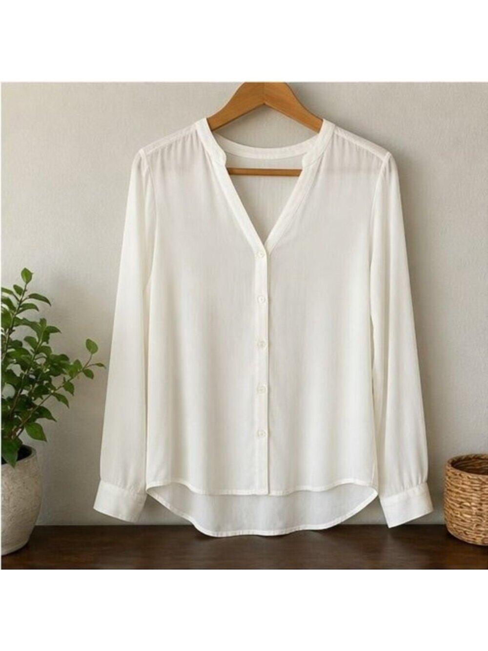 Ivory Ruffle Blouse